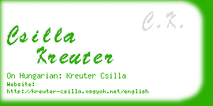 csilla kreuter business card